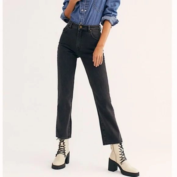 Rolla’s Black Original High Rise Straight Jeans Size 28 - Picture 1 of 11